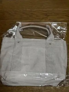 グレーキャンバス小型トートバッグ