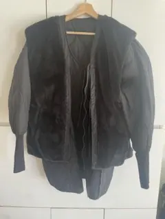 リバーシブルファーキルティングジャケット