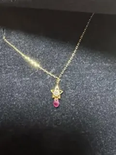 ルビー　ダイヤモンド　ネックレス　AHKAH