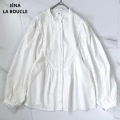 美品IÉNA LA BOUCLE 定価2.4万 コットンレースブラウス 白のサムネイル