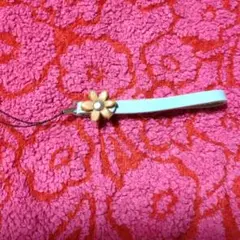 革のキーホルダー（花）