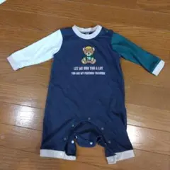 クマ刺繍ロンパース 70cm