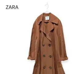 ザラ ✨美品✨ トレンチコート ロング スプリングコート 麻ブレンド ゆったり