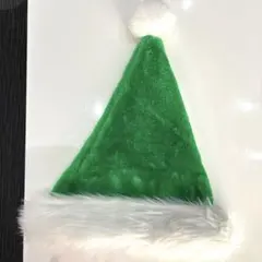 サンタ クリスマス　緑　グリーン　帽子
