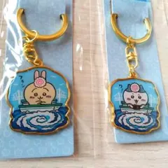 ハチワレうさぎ　ご当地限定ダイカットキーホルダー2点セット