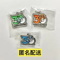 ガチャ ポケモン30周年メタルチャームマスコット3点セット