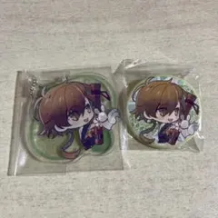 ① 時貞 あみあみ 特典 缶バッジ アクリルキーホルダー オラソワ