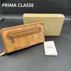 【未使用】PRIMA CLASSE プリマクラッセ 長財布 ベージュ 世界地図のサムネイル
