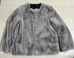 グレージュファージャケット　ZARA WOMAN 中古品のサムネイル