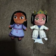 ディズニー　WISH　アマヤ王妃　ぬいぐるみ　アーシャ　ぬいぐるみ　セット　美品