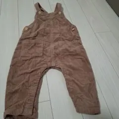 H&M オーガニックコットン コーデュロイオーバーオール 80