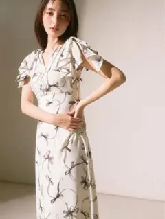 snidel リボンプリントワンピース PBEG 00 美品 レア