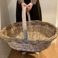 古道具　かご　大 平松竹細工店 六つ目かご 大 | くらしのギャラリー杜の街グレース店