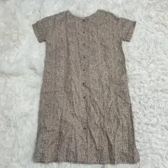 ✨ studio CLIP 麻　コットンリネン　小花柄　半袖シャツワンピース