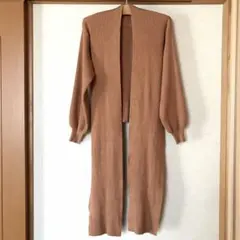 MURUA ムルーア　リブ カーディガン　ニット　セーター　3way キャメル