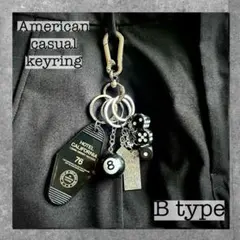 〈Bタイプ〉アメカジ キーホルダー カラビナ キーリング ヴィンテージ