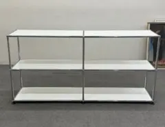 正規品!ほぼ未使用品□USMハラー□オープンシェルフ 2列2段 ライト 