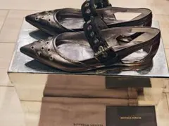 [新品・本物]BOTTEGA VENETAフラットシューズ 37　最終お値下げ