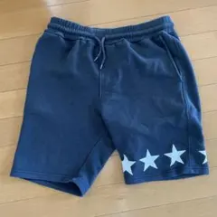 ネイビー 星柄 古着ショートパンツ