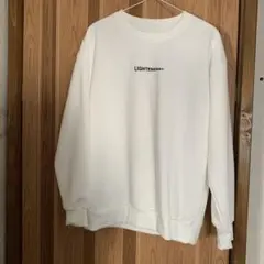 未使用◇メンズ◇ホワイト◇ロゴ◇長袖◇カットソー◇F