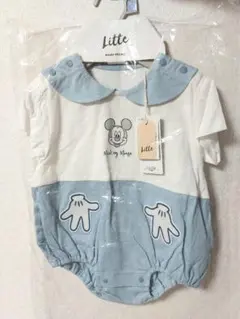 本文要確認★バースデー ミッキーマウス ロンパース 70-80cm