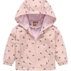 子供服 ウインドブレーカー 花ピンク ジャンパー キッズ 90㌢