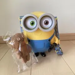 USJ ミニオンズ　ボブ&ティム(ぬいぐるみ)ストラップ付きポップコーンバケツ