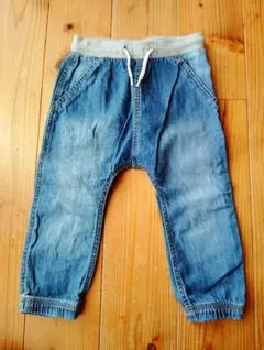 【H&M】デニムブルー ゴムウエストパンツ