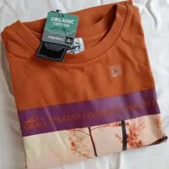 CAMP7 オレンジ グラフィックTシャツ Lサイズ