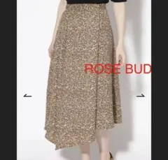 ROSEBUD レオパードフレアースカート　イレギュラーヘム　ブラウン　豹柄のサムネイル