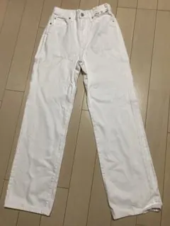 ホワイトデニム ストレートパンツ 22インチ
