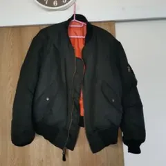 希少70sUSAレア物米軍MA-1vintage ブラック