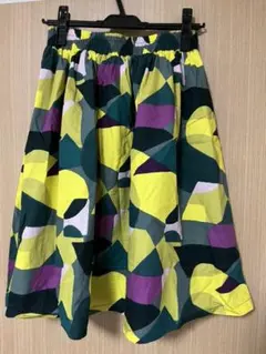 グラニフ　スカート　幾何学模様