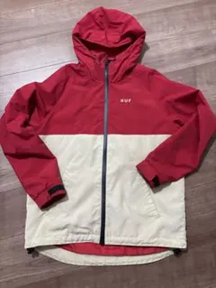 HUF ナイロンジャケット 赤/クリーム
