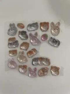 こあら様ボンボンドロップシール モルモット＆ウサギ おすそ分けシール