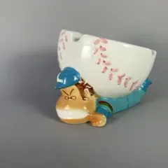 ◆ 최선을 다하는 타부치 군 도자기 재떨이 ◆ 당시 물건 레트로