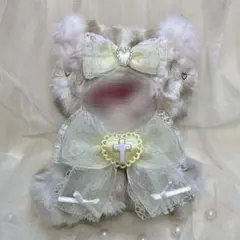 ぬい服 着ぐるみ おすわり ねこ ヒョウ柄 黄色 10cm 11cm 12cm
