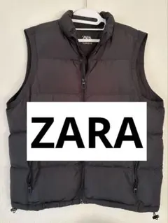 ZARA ダウンベスト　ブラック　美品　メンズ