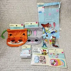 ズートピア　ラバーキーホルダー　シール　マステ　巾着　ポーチ　まとめ売り