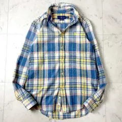 ポロラルフローレン XS コットン 希少 インディアンマドラス チェック シャツ