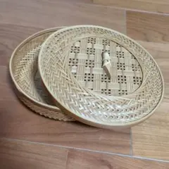 竹製バスケットセット　 蓋付き