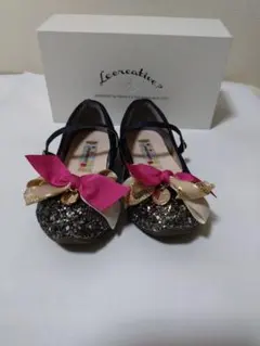 Lecreatives ネイビー バレエシューズ