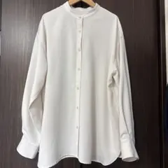 【大人気❣️】LOWRYS FARM バンドカラーシャツ 長袖 ホワイトのサムネイル