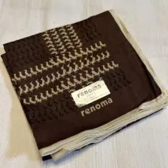 renoma ハンカチ 茶色 アヒル模様 約50cm