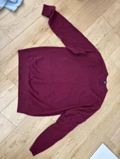 UNIQLO メリノウールセーターバーガンディ 長袖