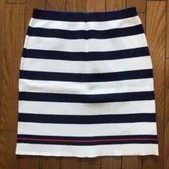 【2回着用】BANANA REPUBLIC ボーダータイトスカート(Mサイズ)