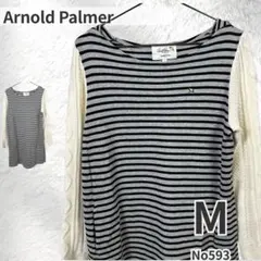 アーノルドパーマー ArnoldPalmer ワンピ M ボーダー ニット袖