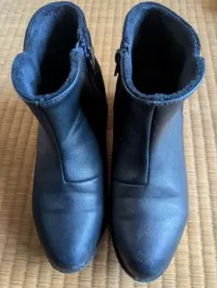 ブラックショートブーツ スエード レザー