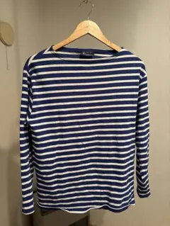 SAINT JAMES ネイビー/ホワイトストライプ 長袖カットソー