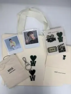 新品未開封 チェウシク ウシク AMI アミ ポップアップ ロゴ キーリング チェウシク ami paris ポップアップ キーホルダー ぬいぐるみ くま